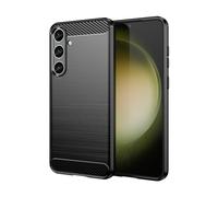 owlhold Cover per Samsung Galaxy S24+ / S24 Plus 5G, Custodia Spazzolata e Fibra di Carbonio Morbido Silicone TPU Slim Fit Case, Antiurto, Antigraffio, Antiscivolo, Protezione Grado Militare, Nero