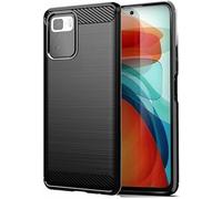 owlhold Cover per Xiaomi Redmi Note 10 Pro 5G/4G, Custodia Spazzolata e Fibra di Carbonio Morbido Silicone TPU Slim Fit Case, Antiurto, Antigraffio, Antiscivolo, Protezione Grado Militare, Nero