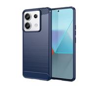 owlhold Cover per Xiaomi Redmi Note 13 Pro 5G/Poco X6 5G, Custodia Spazzolata e Fibra di Carbonio Morbido Silicone TPU Slim Fit Case, Antiurto, Antigraffio, Antiscivolo, Protezione Militare, Blu
