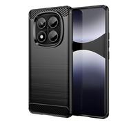 owlhold Cover per Xiaomi Redmi Note 14 Pro 4G(Non per 5G) Custodia Spazzolata e Fibra di Carbonio Morbido Silicone TPU Slim Fit Case, Antiurto, Antigraffio, Antiscivolo, Protezione Grado Militare Nero
