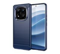 owlhold Cover per Xiaomi Redmi Note 14 Pro Plus 5G Custodia Spazzolata e Fibra di Carbonio Morbido Silicone TPU Slim Fit Case, Antiurto, Antigraffio, Protezione Grado Militare Redmi Note 14 Pro+ Blu