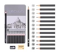 OWLKELA 12 Pezzi Set di Matite Da Disegno(14B 12B 10B 8B 6B 4B 2B B HB H 2H 4H), Matita in Grafite, Matite da Schizzi con custodia portatile, Include Gomma e Temperamatite