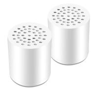 OWLMATE 2 Pezzi Filtro Acqua Doccia, Filtro Doccia Anticalcare, 34 Stadi Filtro Anticalcare Doccia per Acqua Dura, Riduce il Cloro Delle Sostanze Chimiche
