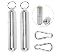 OWLMATE 2 Pezzi Mini Portasigarette, Porta Sigaretta, Porta Sigarette Rollate Sigarette Rotonde Portatili e Impermeabili per Uomo Donna per Viaggi Escursionismo Campeggio