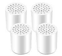 OWLMATE 4 Pezzi Filtro Acqua Doccia, Filtro Doccia Anticalcare, 20 Stadi Filtro Anticalcare Doccia per Acqua Dura, Riduce il Cloro Delle Sostanze Chimiche