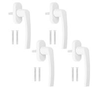 OWLMATE 4 Pezzi Maniglia Finestra, Maniglie per Finestre in Legno, Maniglie per Finestre, Maniglia Porta Finestra con 8 Viti per Finestre, Porte del Patio e Porte del Balcone (Bianco)