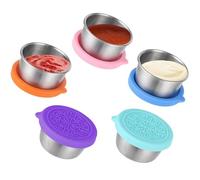 OWLMATE 5 Pezzi Tazze per Salsa, Mini Contenitore per Salse, Contenitore Condimento Insalata, Contenitore Tazze per Salsa Riutilizzabile Contenitore Tazze per Salsa, per Salse, Condimenti(50ml)