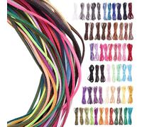 OWLMATE 60 Pezzi Cinturino in Pelle per Catene, Cordini per Gioielli Fai Da Te, Collana