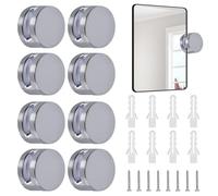 OWLMATE 8 pezzi supporto per specchio da parete, morsetto in vetro, fissaggio a morsetto in vetro acrilico per vetro acrilico Immagini Wall Art lega di zinco clip specchio supporto