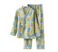 OWLONLINE Set Pigiama in Tessuto Jacquard Pigiama Kimono Giapponese Hanfu da Donna Taglia XL -W11