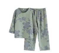 OWLONLINE Set Pigiama in Tessuto Jacquard Pigiama Kimono Giapponese Hanfu da Donna Taglia XL -W19