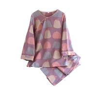 OWLONLINE Set Pigiama in Tessuto Jacquard Pigiama Kimono Giapponese Hanfu da Donna Taglia XL -W6