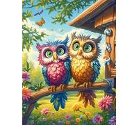 Owls in A Magical Treehouse Rompicapo 500 Pezzi Botticelli Per Appassionati Wildlife Pet Cartone Rigido Nascita Di Venere Per Decorazione Murale Edizione Limitata Con Poster Incluso 500 PCS