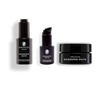Owlystic Rituale Exosome Aura con Esosomi da Centella Asiatica, Siero + Contorno Occhi e Labbra + Crema, Trattamento Pro-Age Rigenerante, Acido Ialuronico, Tutti i Tipi di Pelle