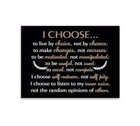 Own Decision Poster | Choice not chance wall decor(Framed,12x18inch(30x45cm))