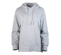 Own Felpa Felpata con Cappuccio e Spacchi Laterali da Donna Light Gray Melange S