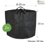 OwnGrown Set Di Fioriere 20 L: Semina Di Patate - Sacco Per Piante Da Balcone E Da Vaso 4x20 L - Fioriera Da Esterno 20 L