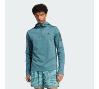 adidas Uomo Own The Run Winterized Hooded Half-Zip, Preloved Teal, S