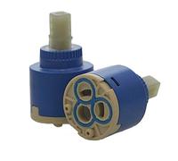 Ownace - Cartuccia interna di ricambio per miscelatore monocomando, in plastica con disco in ceramica, per rubinetto vasca da bagno, lavello e doccia, da 35 mm, 2 pz, plastica, 35 mm
