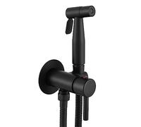 Ownace Set miscelatore bidet a scomparsa con spruzzatore nero opaco per acqua calda e fredda, kit doccia bidet shattaf musulmano