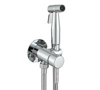 Ownace Set miscelatore bidet nascosto in cromo con spruzzatore per acqua calda e fredda, kit doccia WC bidet shattaf musulmano