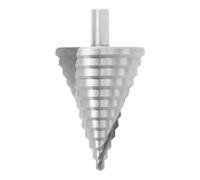 Owneed Set di punte per trapano a gradini HSS in titanio, 4 - 32 mm, con scanalatura a spirale e codolo esagonale, foratura di precisione in metallo, legno, plastica, HSS a gradini per fai da te e