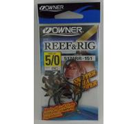 Owner 5174RR-151 Gancio Circolare Nero Cromo Reef E Rig Taglia 5/0 7Ct