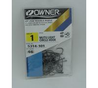 Owner 5314-101 Mutu Luce Cerchio Gancio Offset Pipita Punto Blk Chr Misura 1