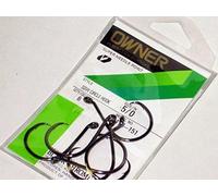 OWNER SSW CIRCLE HOOKS 6PCS SIZE 5/0 BARBED BLACK CHROME by Owner