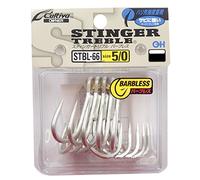 Owner STBL-66 TN 4X Treble Hook Barbless Heavy Duty Size 5/0 (9475)
