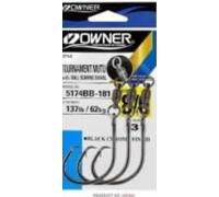 Owner Tournament MUTU 5174BB-171 with Ball Bearing Swivel 7/0. Confezione da 4 ami.