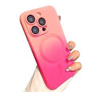 Ownest Cover per iPhone 14 Pro Max, Custodia con Adattatore Magnetico per Magsafe, Carina e Morbida in Silicone Liquido Antishock con Protezione Completa per Fotocamera - Rosa