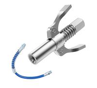 Ownkim Testina per ingrassatore G Coupler con Doppia Impugnatura - Ugello per Pistola a Grasso, Adatto per Tutte Le Pistole a Grasso M6-M14, Tubo da 30 cm Incluso