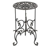OwnMy Supporto per piante in ghisa antiruggine, resistente, alto 40 cm, stile vintage, rustico, decorativo, in vaso, per interni ed esterni, supporto per piante in metallo, per casa e giardino