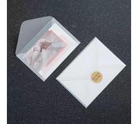 OWNPET 100 Pz/Lotto Busta Trasparente per Invito A Nozze Buste Traslucide Vuote Vintage Imballaggio di Carta Acido Solforico