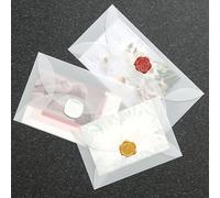 OWNPET 50 pz/Lotto Blank Busta Traslucida per Inviti Cartoline Giftbox Europeo Carta Messaggio Lettere Buste di Nozze di Affari
