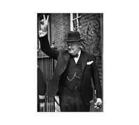 OWNPET Winston Churchill 3 poster su tela, decorazione artistica da parete per soggiorno, camera da letto, decorazione senza cornice, 30 x 45 cm