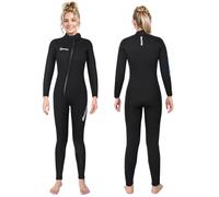 Owntop 5mm Mute per Donna - Adulti Muta da Sub in Neoprene, Mute con Cerniera Frontale a Tutta Lunghezza, Pelle da Immersione Flessibile Ultra Calda per Immersioni Surf in Acque Fredde, Nero L