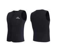 Owntop Maglia in neoprene da uomo, 3 mm, gilet in neoprene termico, senza maniche, giacca in neoprene, calda e confortevole, surf, snorkeling, nuoto, immersioni, uomo, nero, XL