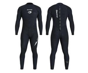 Owntop Muta da uomo e da donna, 1,5 mm, lunghezza intera, in neoprene, con cerniera posteriore, per surf, snorkeling, colore nero, XXL