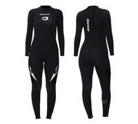 Owntop Muta Donna 3/2mm Intera, Muta Invernale a Maniche Lunghe Ultra-Stretch, Zip Posteriore Muta da Surf e Immersioni in Neoprene per Adulti, Donna Nero XL
