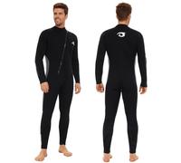 Owntop Mute da 5mm per Uomo - Adulti Invernale Muta da Sub in Neoprene, Mute con Zip Frontale a Figura Intera, Ultra Calde per Immersioni Surf in Acque Fredde, Grigio XL