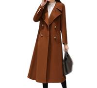 Ownwfeat Cappotto Da Donna In Cashmere Doppiopetto Cappotto Invernale Lungo In Lana Sciolto