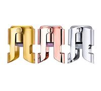 OWO tappo spumante in acciaio inox, sigillatore professionale per champagne, Cava&Prosecco，mantiene qualsiasi bottiglia di bollicine come fresco Il giorno è stato spuntato (tricolore)