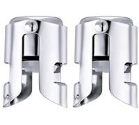 OWO tappo spumante in acciaio inox, sigillatore professionale per champagne, Cava&Prosecco，mantiene qualsiasi bottiglia di bollicine come fresco Il giorno è stato spuntato (argento,2 pezzi)