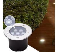 OWOHYG Buitenverlichting - Grond LED-Landschapslamp, Ip67 Waterdichte Ronde Inbouw LED-Spot, Lagedruk Roestvrijstalen Vloerlamp, Voor Pad, Patio, Tuin, Terras L- (Wit Licht 18 W)