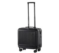 OWOHYG Business Travel Luggage Small Carry On Luggage Front Cover Full Open Suitcase Luggage Suitcase Checked Luggage,Black-20Inch