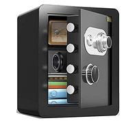 OWOHYG Casseforti E Cassette di Sicurezza, Armadietti Portavalori, Casseforti per La Casa, Ignifughe E Impermeabili con Serratura A Combinazione Meccanica, Piccole Casseforti per Uso Domestico (Nere)