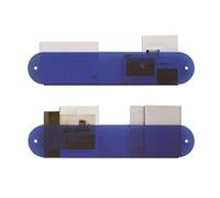 OWOHYG Confezione da 2 Porta depliant in Acrilico, espositore per brochure Lungo 40/50/60/70/80/90/100/110/120 cm, Organizer da Parete per riviste/giornali/Fumetti, Blu, Lunghezza 50 cm/19,7 Pollici