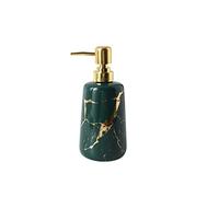 OWOHYG Dispenser di Sapone in Marmo, Dispenser di Sapone per disinfettante per Le Mani da Tavolo, Contenitore per lozione, Pompa per Sapone Liquido Ricaricabile, Cucina, Bagno, Verde Scuro-L